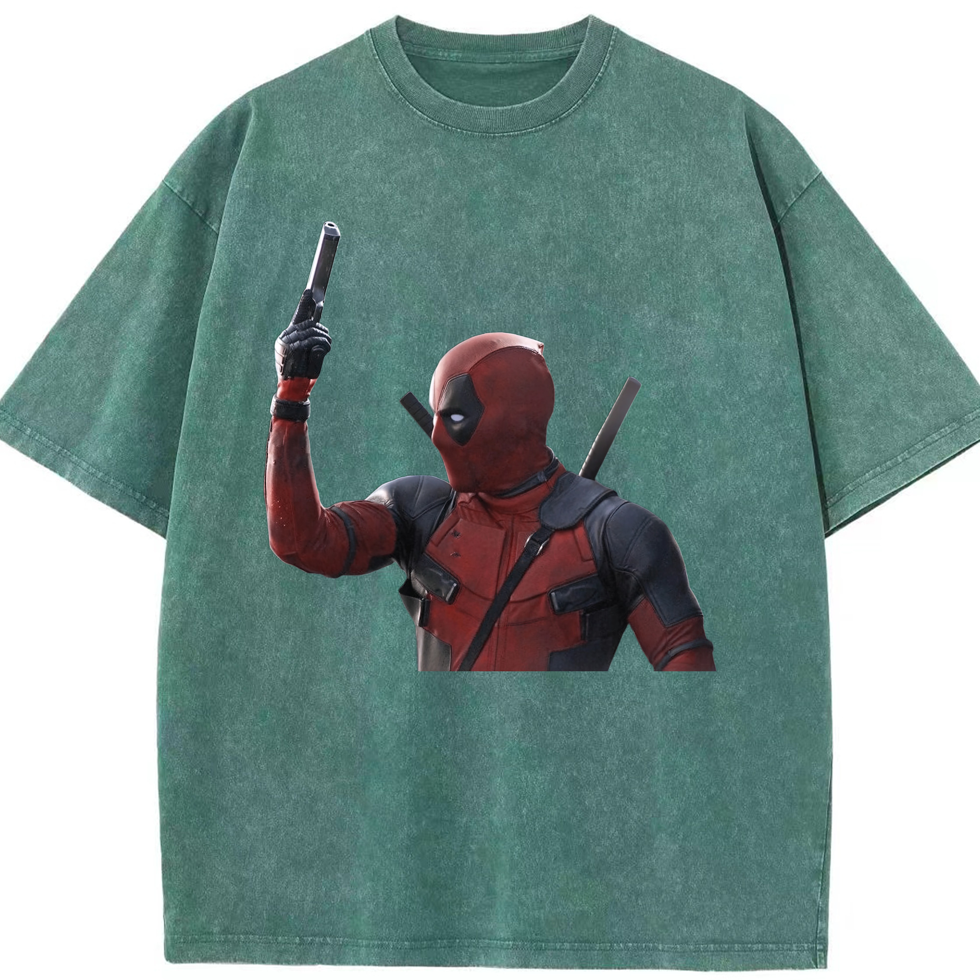 （画像用） Deadpool デッドプール 綿100% ヴィンテージ風 半袖Tシャツ（フロントプリント）
